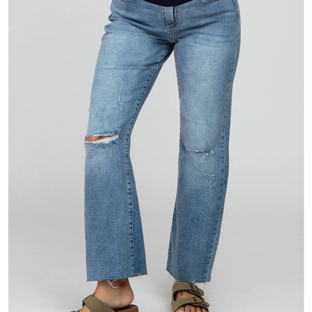 Pink Blush Straight Leg Maternity Jeans